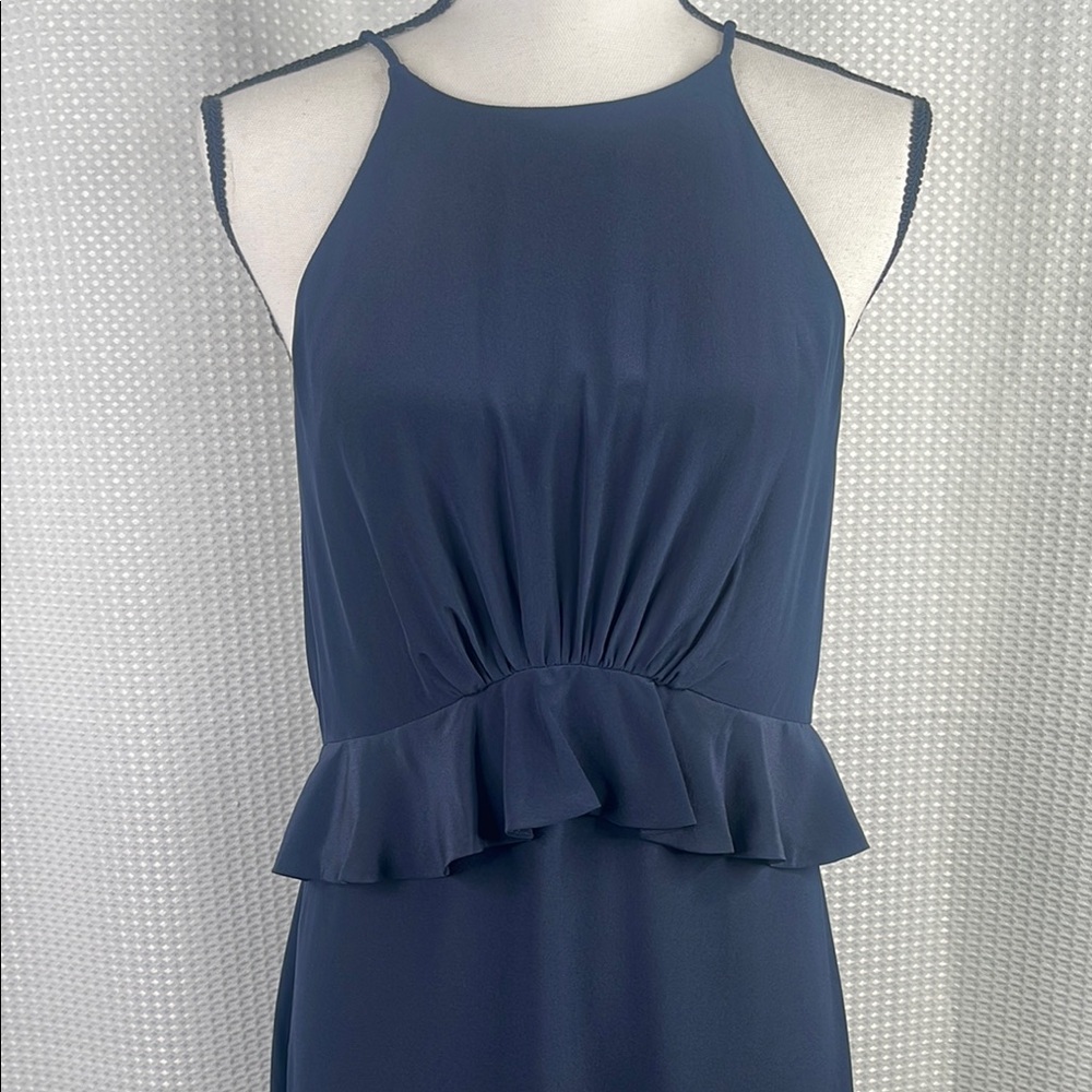 Zimmermann Flounce Picnic Dress 100% Silk Sleeveless Cocktail Events Navy Sz 2 - Picture 5 of 12
